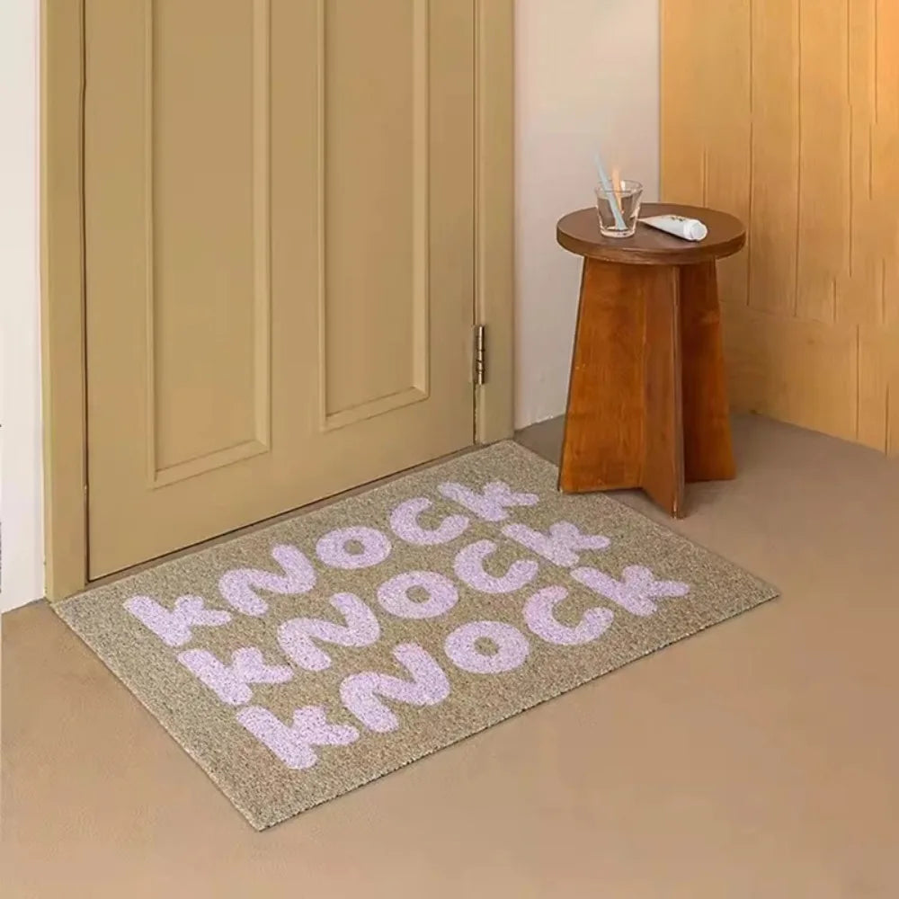 PVC Letters Doormat Cuttable Welcome Entrance Rug Hallway Mat Carpet Area Anti Dust Floor Tidy Clean Pad Aesthetic Home Decor